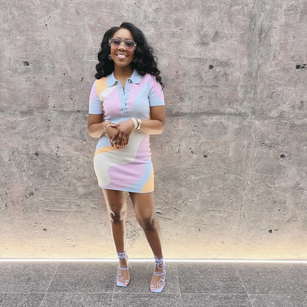 Chic Pastel Mini Dress